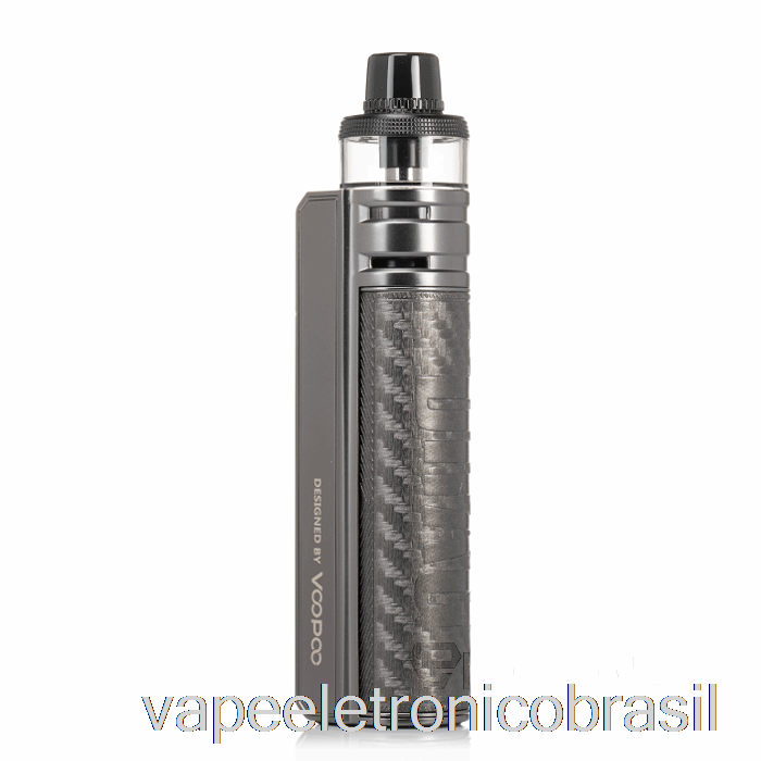 Vape Eletrônico Voopoo Drag H80s Pod Mod Kit Cinza Fibra De Carbono